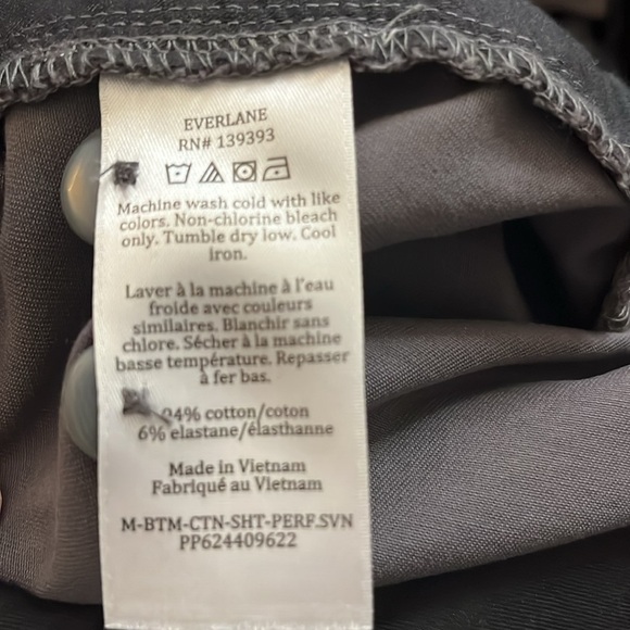 NWT Everlane Men’s The 7” Slim Fit Performance Chino Short in Gray Size 36 - Picture 8 of 9